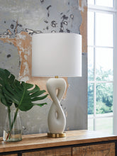 Prime Furniture - Ashley Furniture - Judrich Lighting - Poly Table Lamp (1/CN) / White/Gold Finish - L236024